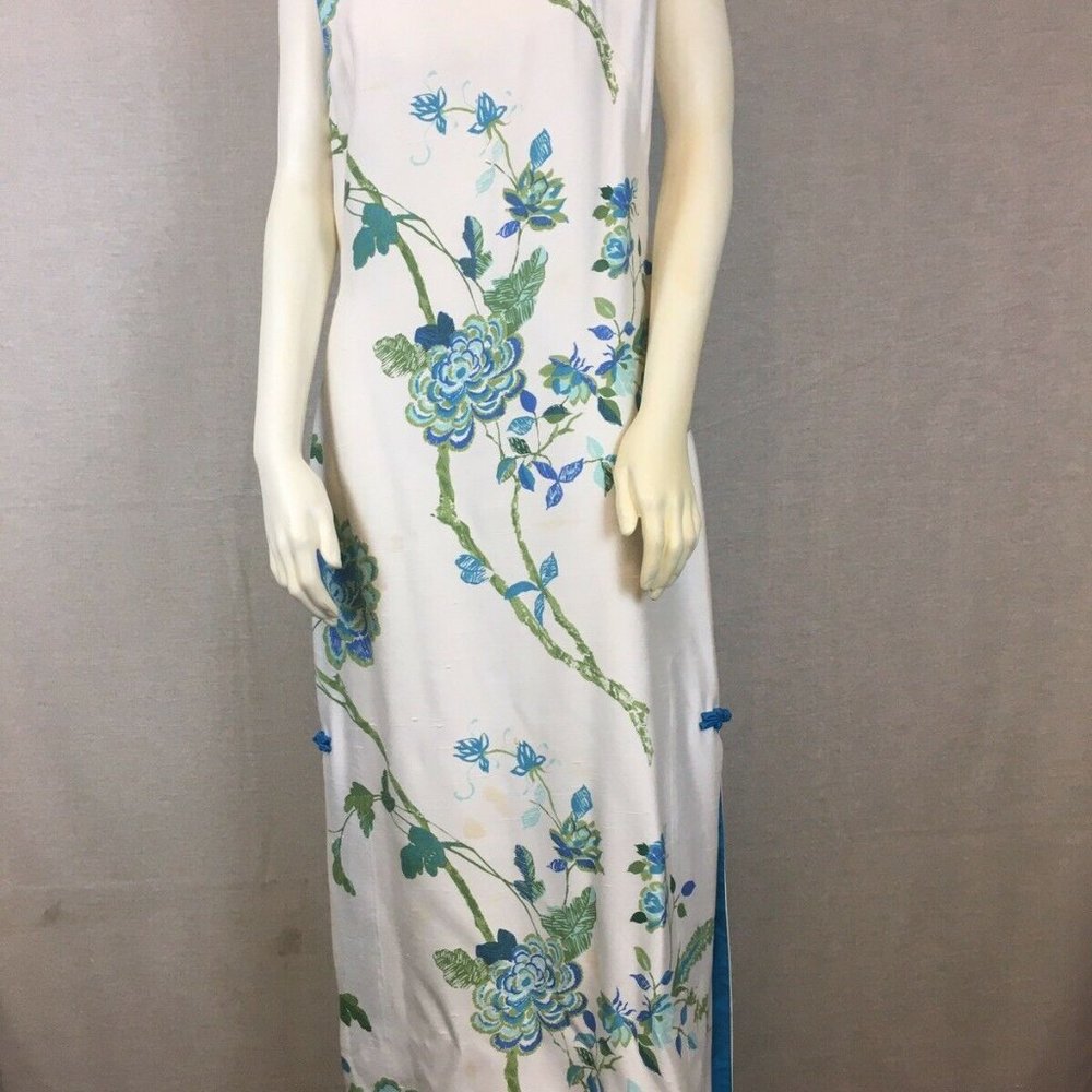 Hawaiian Casuals Stan Hicks Blue Cream dress k100